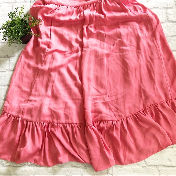J. Crew drapey spaghetti-strap dress hot pink 8T - Picture 5 of 5